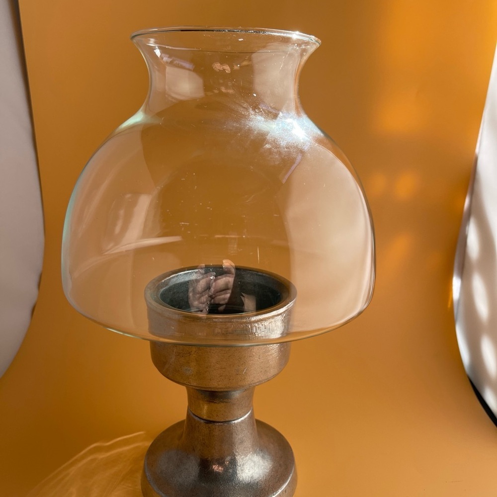 Wilton RWP Pewter base with glass globe candle holder - Picture 2 of 11